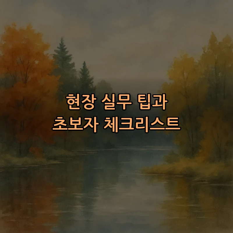 현장 실무 팁과 초보자 체크리스트