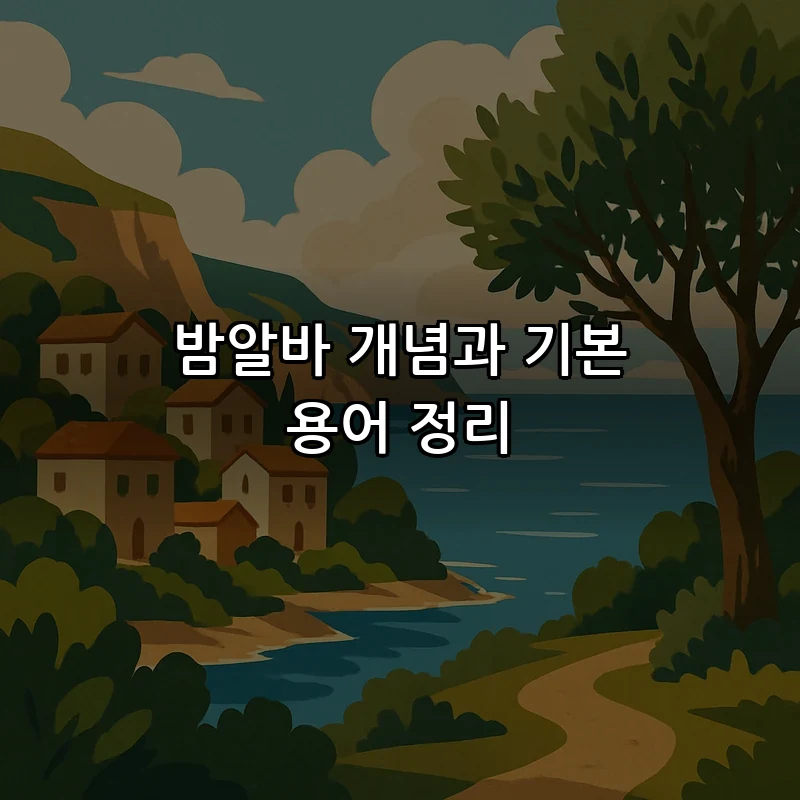 밤알바 개념과 기본 용어 정리