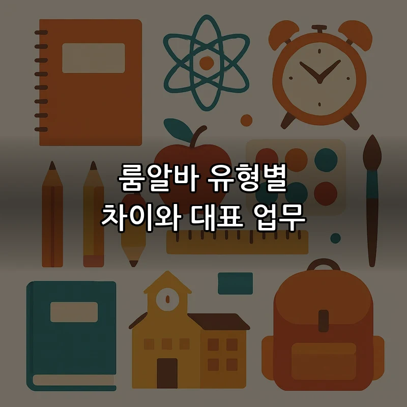룸알바 유형별 차이와 대표 업무