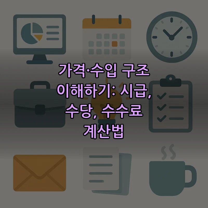 가격·수입 구조 이해하기: 시급, 수당, 수수료 계산법