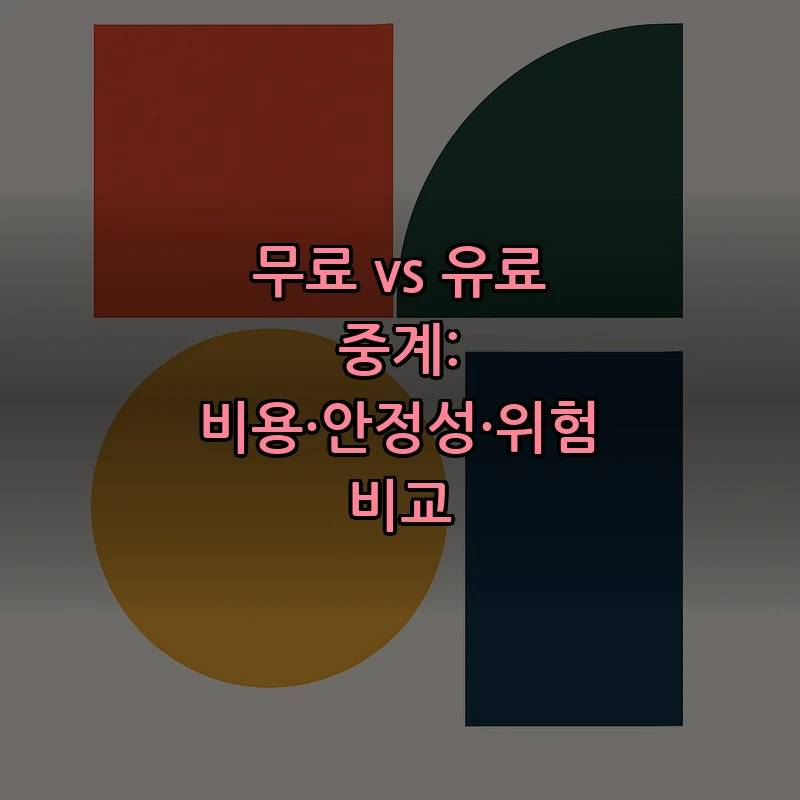무료 vs 유료 중계: 비용·안정성·위험 비교
