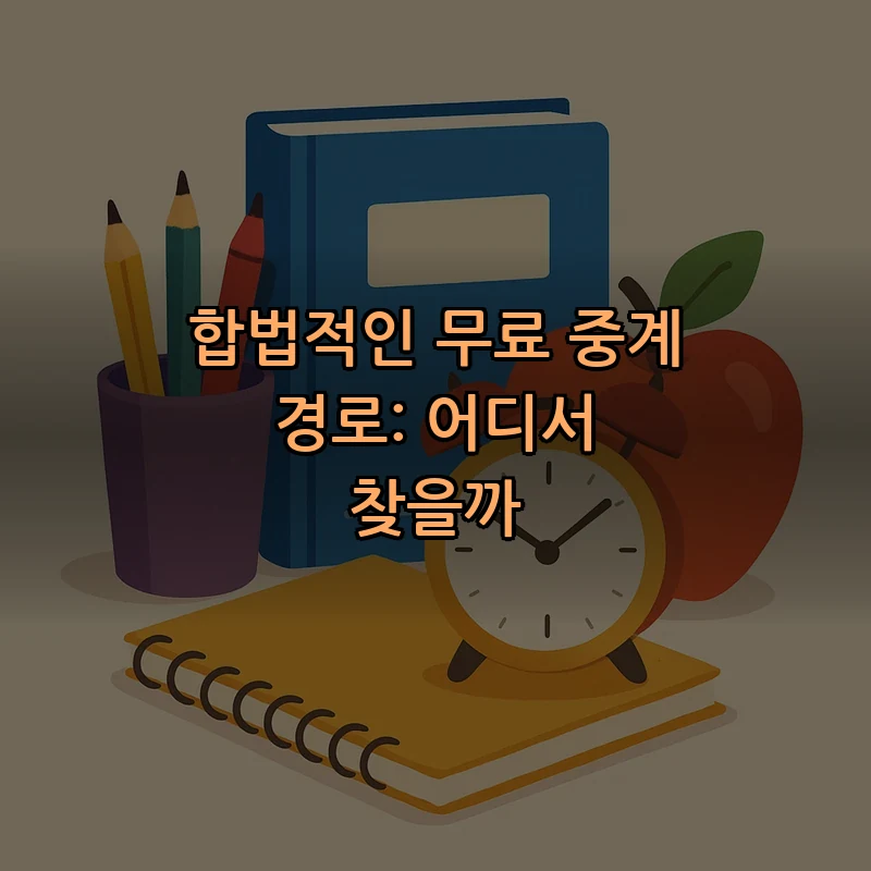 합법적인 무료 중계 경로: 어디서 찾을까