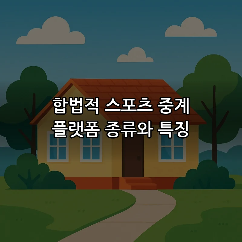 합법적 스포츠 중계 플랫폼 종류와 특징