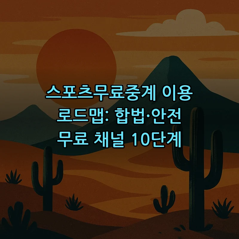 스포츠무료중계의 안전성과 합법성 점검 (10단계)