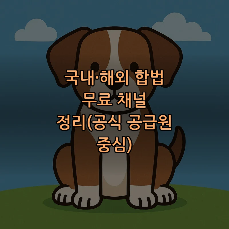 국내·해외 합법 무료 채널 정리(공식 공급원 중심)