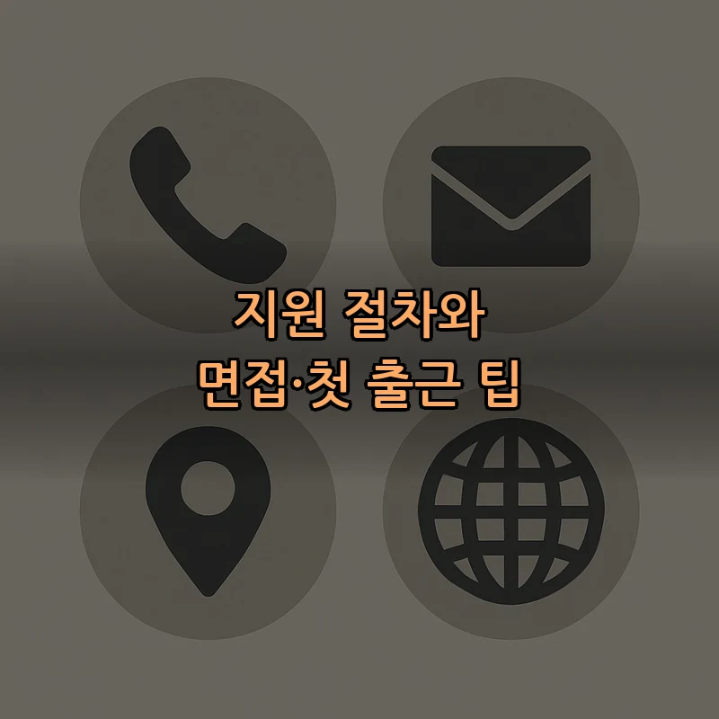 지원 절차와 면접·첫 출근 팁
