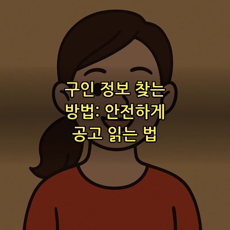 구인 정보 찾는 방법: 안전하게 공고 읽는 법