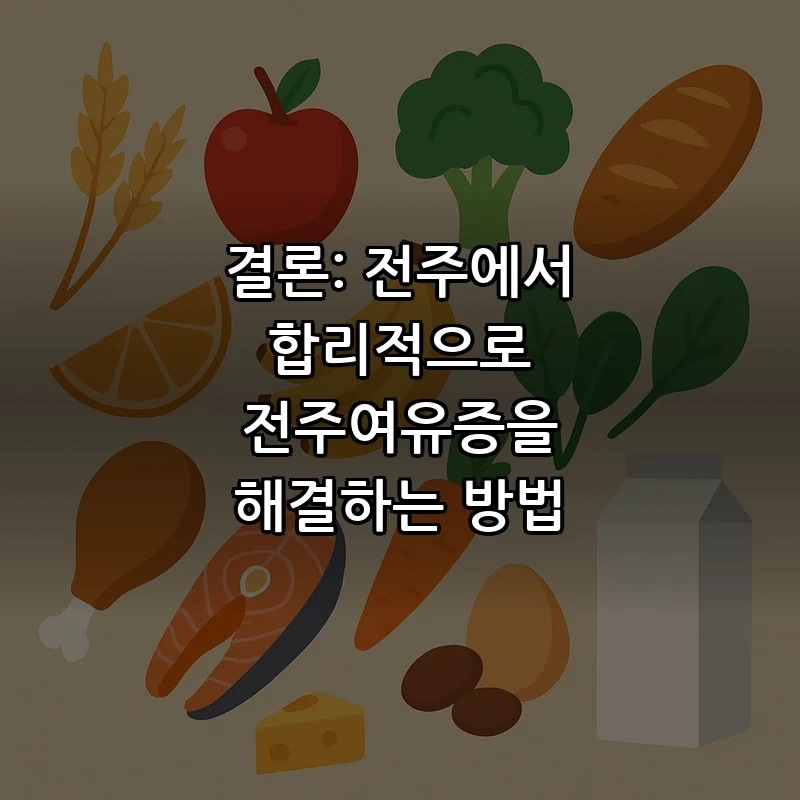 결론: 전주에서 합리적으로 전주여유증을 해결하는 방법
