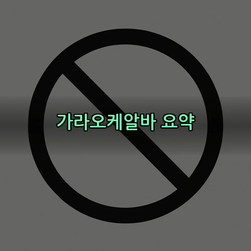 가라오케알바 요약