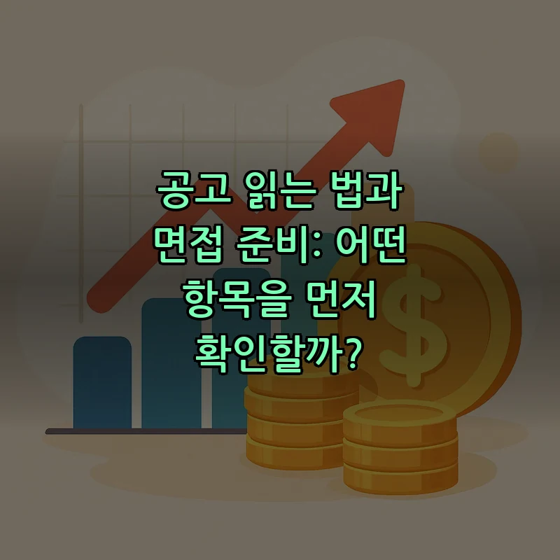공고 읽는 법과 면접 준비: 어떤 항목을 먼저 확인할까?