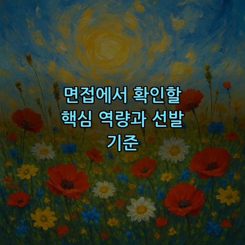 면접에서 확인할 핵심 역량과 선발 기준