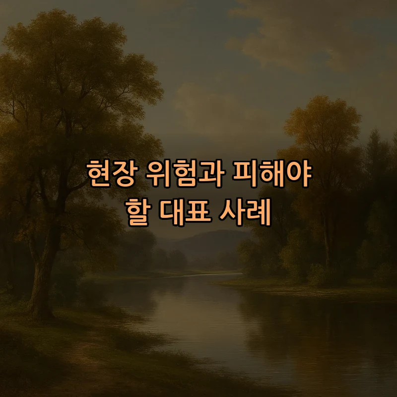 현장 위험과 피해야 할 대표 사례