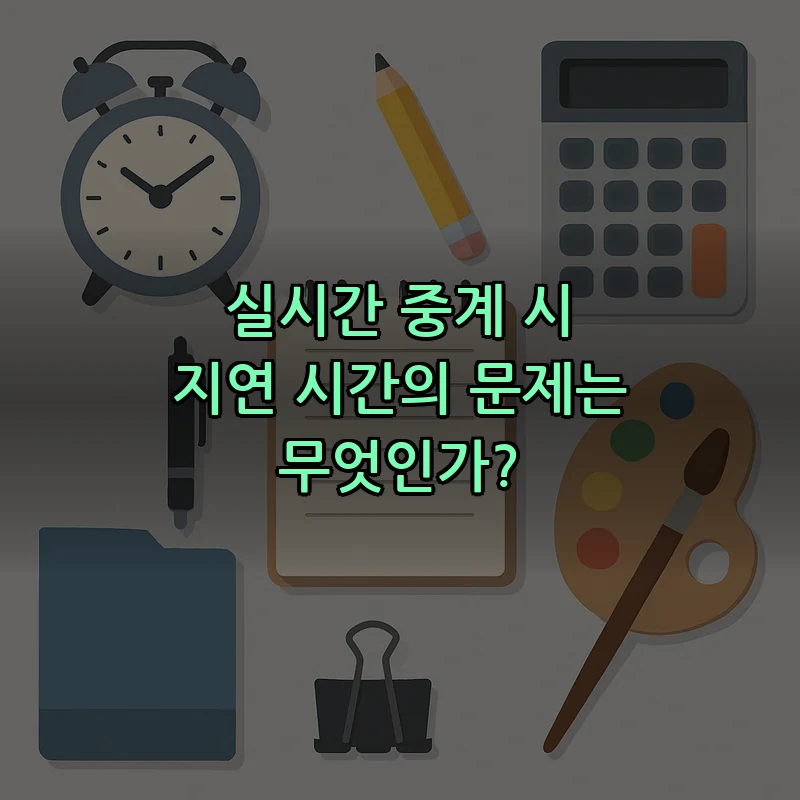 실시간 중계 시 지연 시간의 문제는 무엇인가?