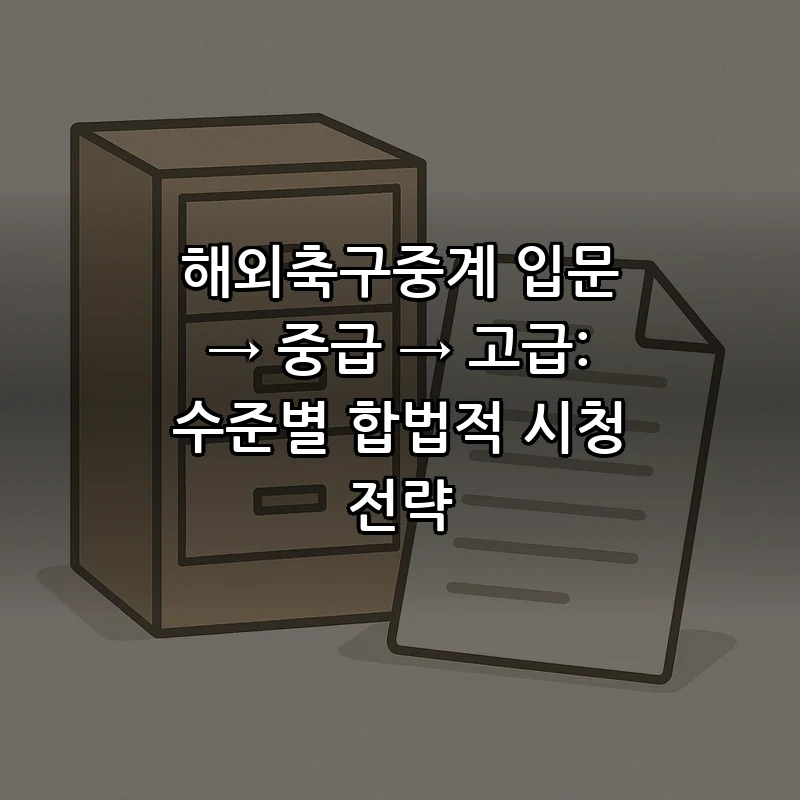 해외축구중계 초보자를 위한 합법적 시청 전략