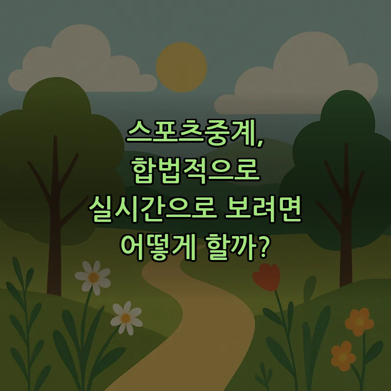 합법적으로 스포츠중계 시청하는 법: 초보자 가이드