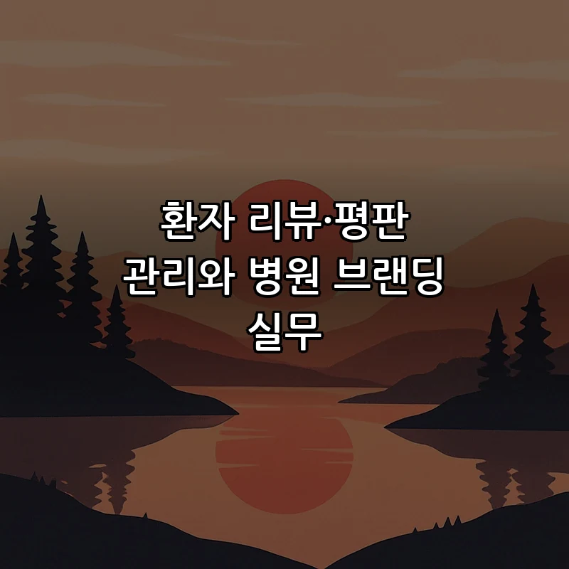 환자 리뷰·평판 관리와 병원 브랜딩 실무