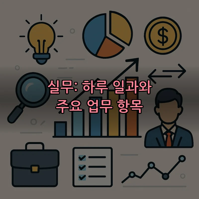 실무: 하루 일과와 주요 업무 항목