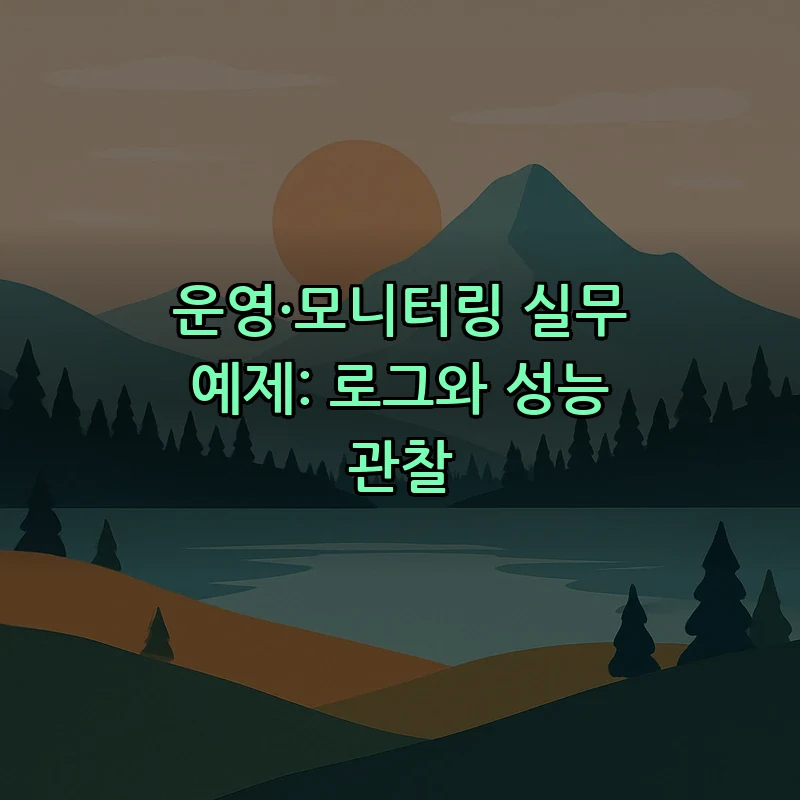 운영·모니터링 실무 예제: 로그와 성능 관찰