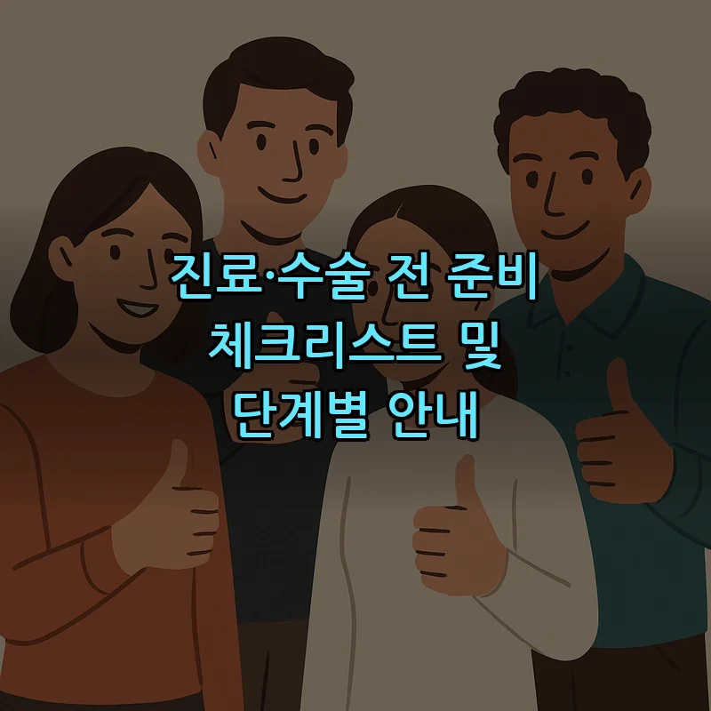 진료·수술 전 준비 체크리스트 및 단계별 안내