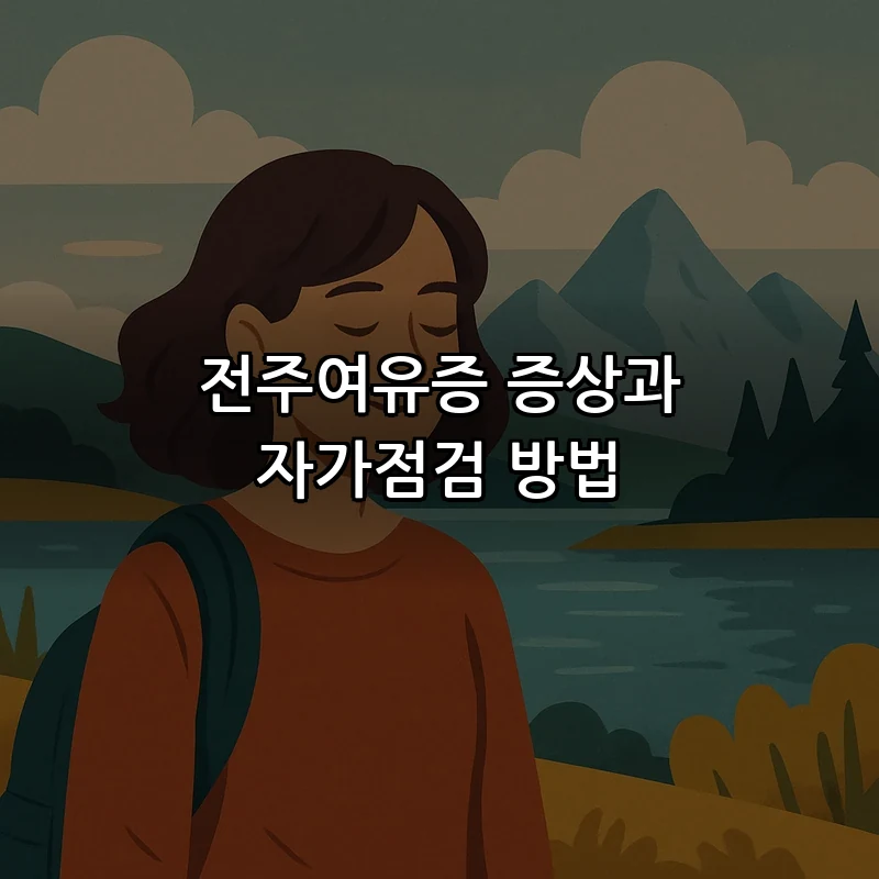 전주여유증 증상과 자가점검 방법