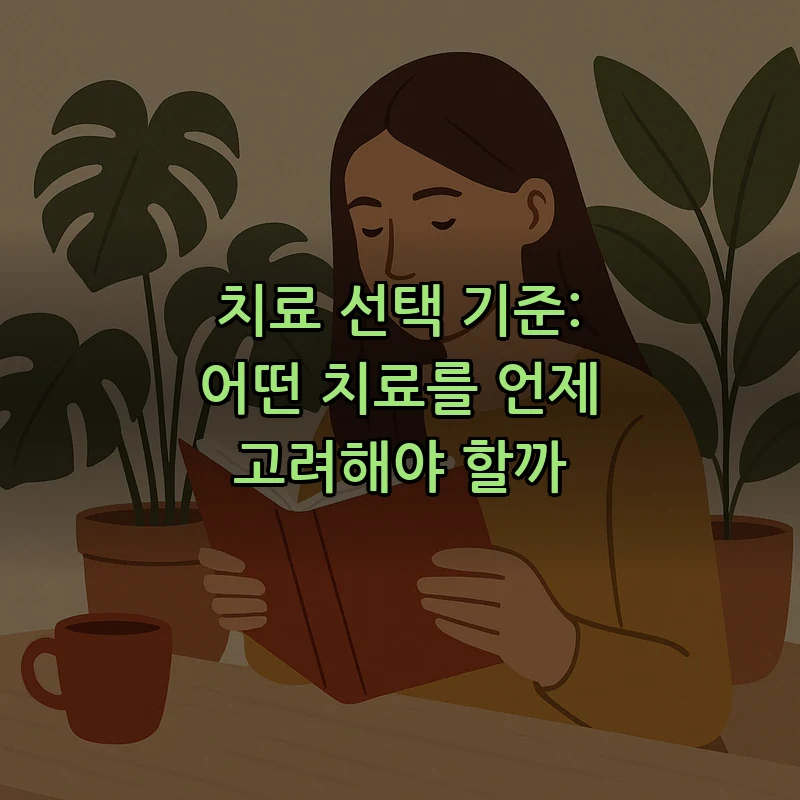 치료 선택 기준: 어떤 치료를 언제 고려해야 할까