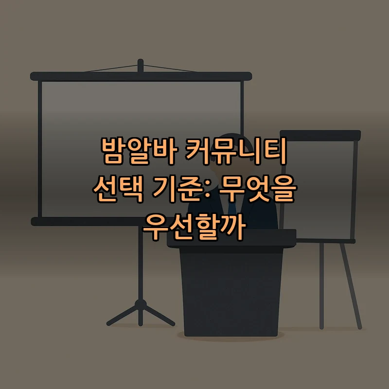 밤알바 커뮤니티 선택 기준: 무엇을 우선할까