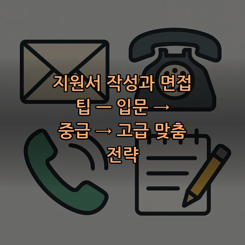 지원서 작성과 면접 팁 — 입문 → 중급 → 고급 맞춤 전략