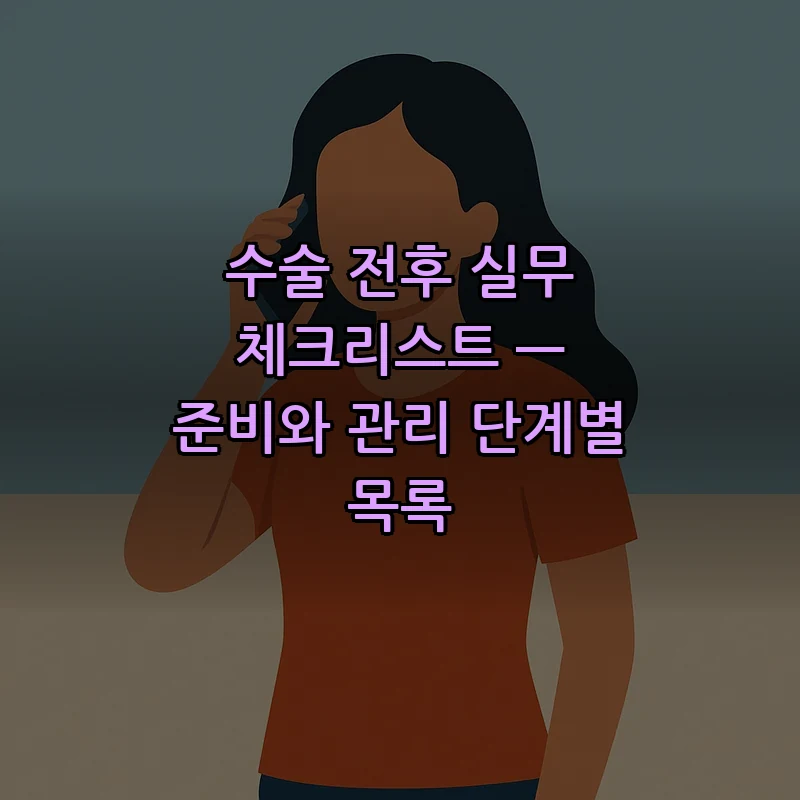 수술 전후 실무 체크리스트 — 준비와 관리 단계별 목록