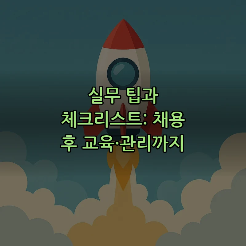 실무 팁과 체크리스트: 채용 후 교육·관리까지