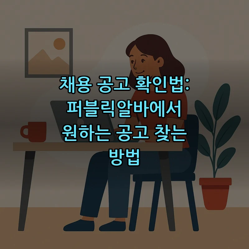 채용 공고 확인법: 퍼블릭알바에서 원하는 공고 찾는 방법