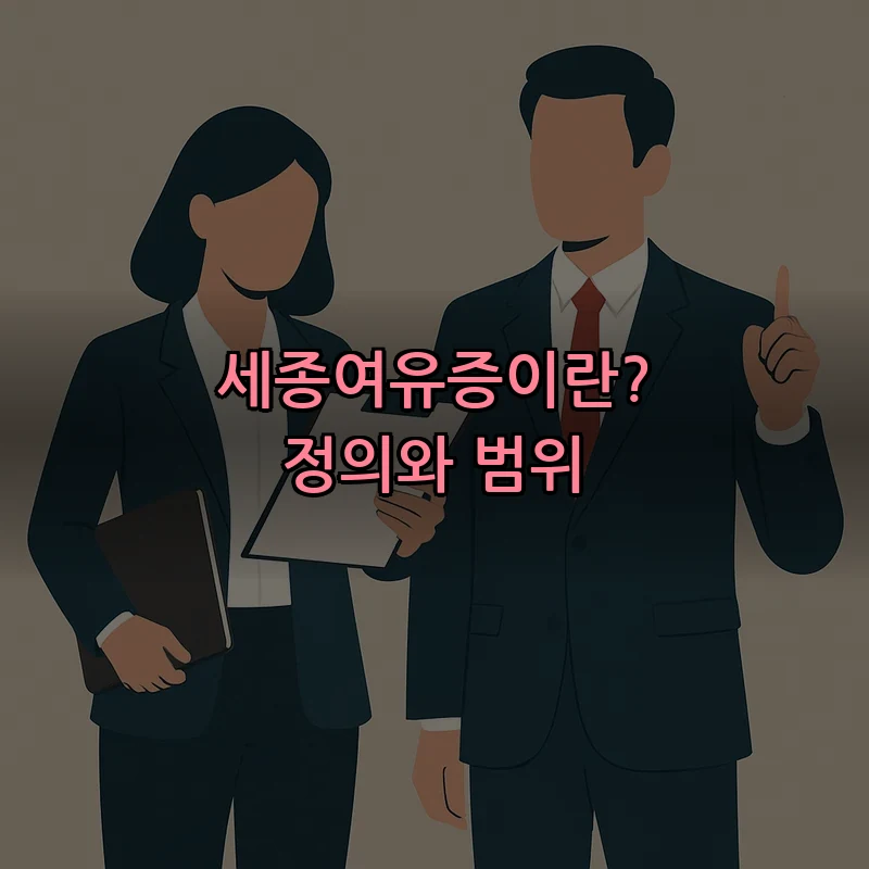 세종여유증이란? 정의와 범위