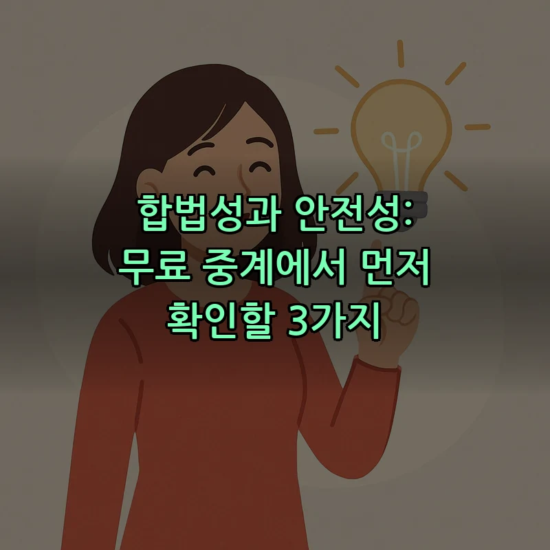 합법성과 안전성: 무료 중계에서 먼저 확인할 3가지