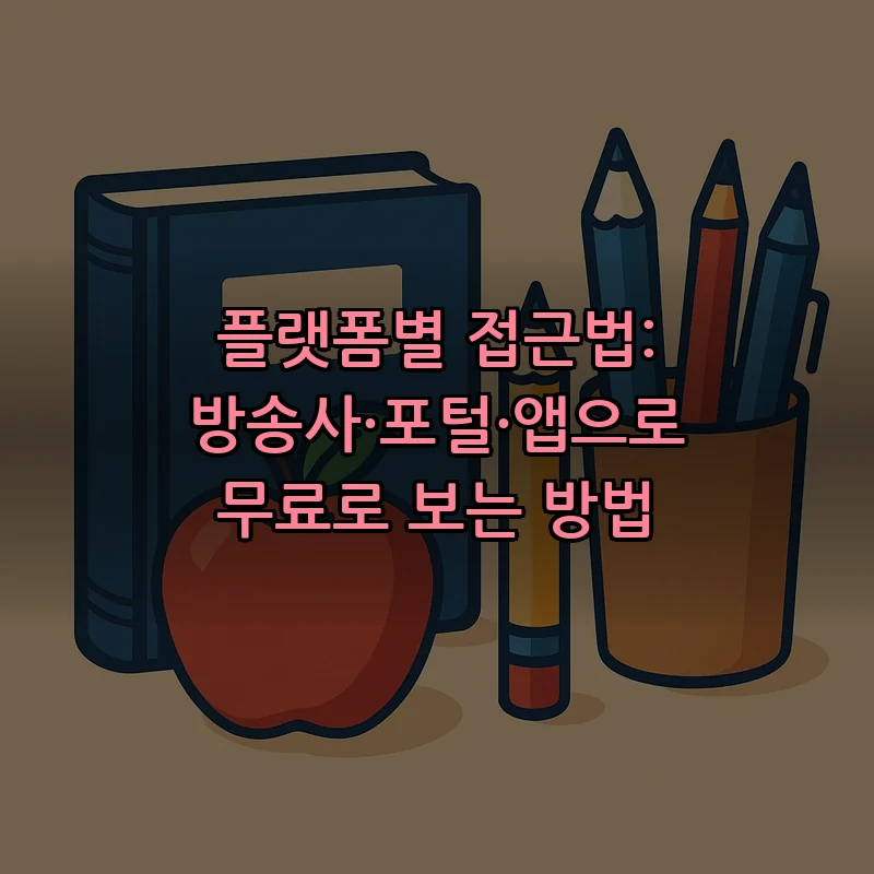 플랫폼별 접근법: 방송사·포털·앱으로 무료로 보는 방법