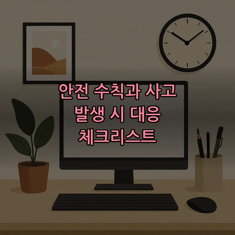 안전 수칙과 사고 발생 시 대응 체크리스트