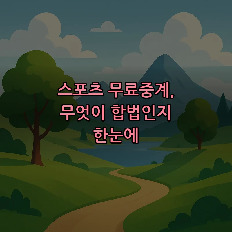 스포츠 무료중계, 무엇이 합법인지 한눈에