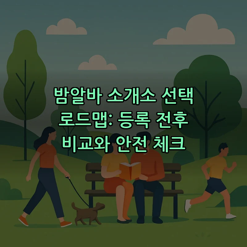 밤알바 소개소 선택 로드맵: 등록 전후 비교와 안전 체크 커버 이미지