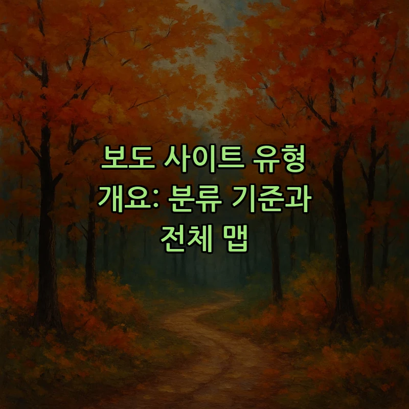보도 사이트 유형 개요: 분류 기준과 전체 맵