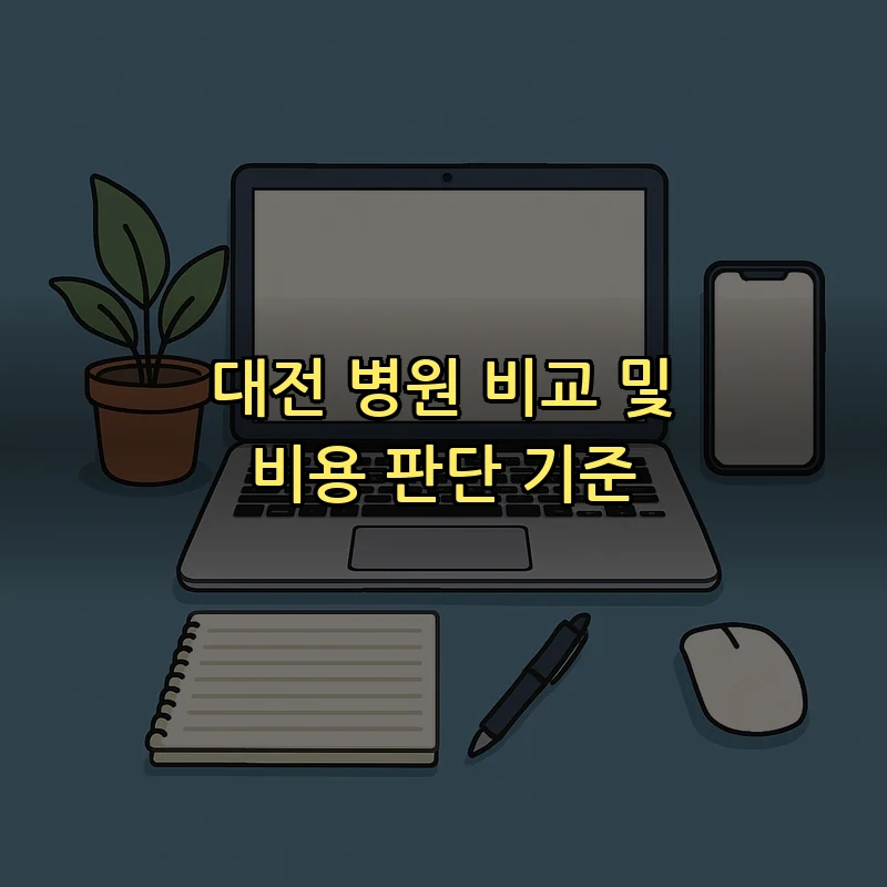 대전 병원 비교 및 비용 판단 기준