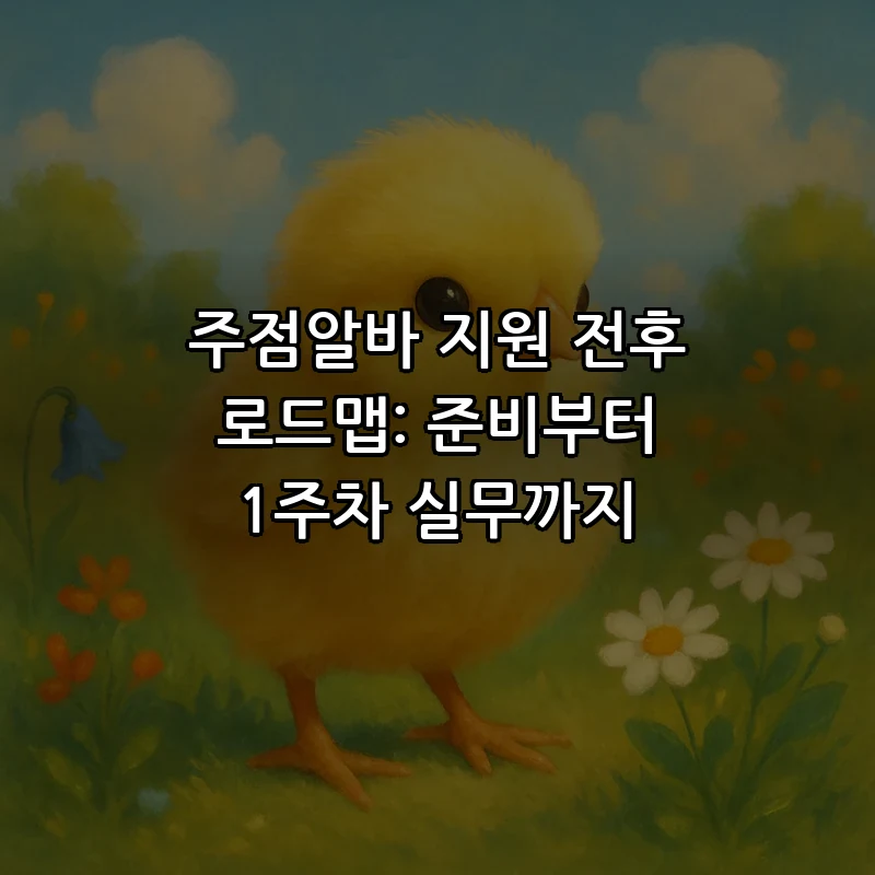 주점알바 지원 전후 로드맵: 준비부터 1주차 실무까지 커버 이미지