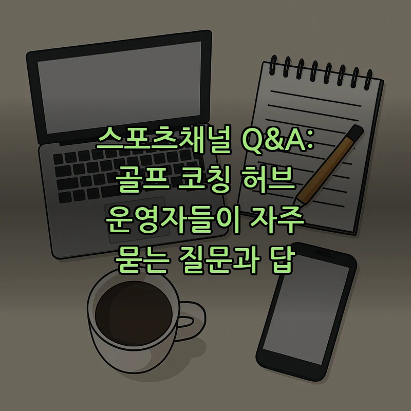 스포츠채널 Q&A: 골프 코칭 허브 운영자들이 자주 묻는 질문과 답 커버 이미지