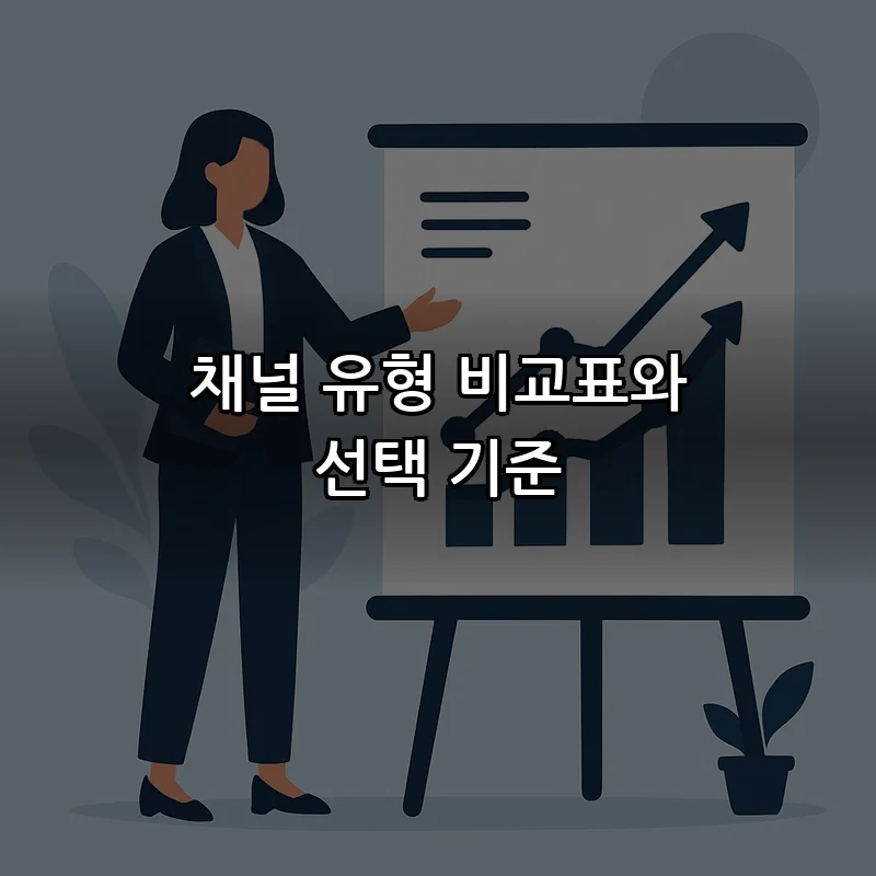 채널 유형 비교표와 선택 기준
