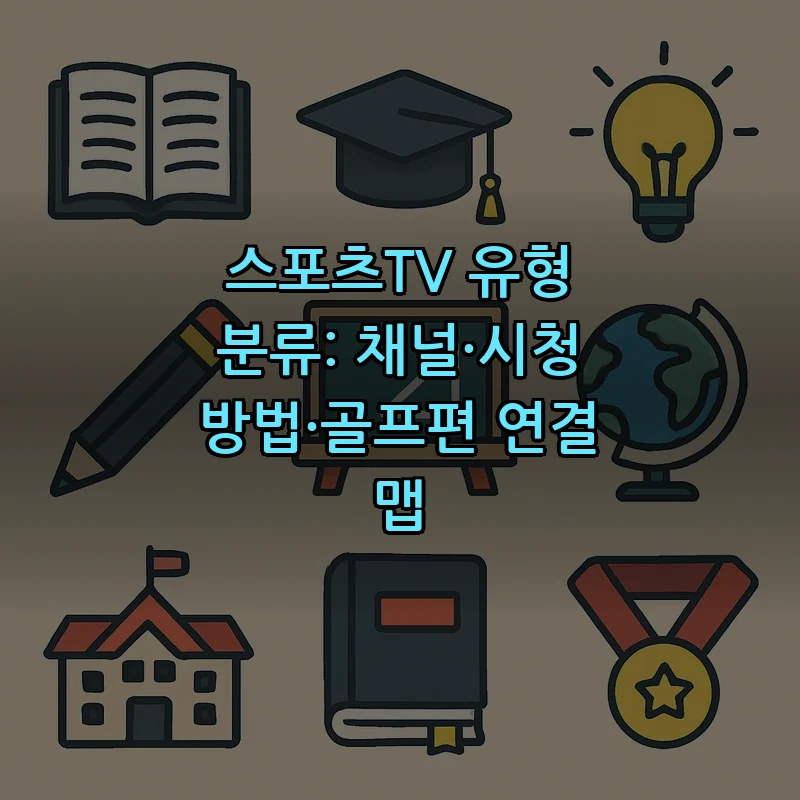 스포츠TV 유형 분류: 채널·시청 방법·골프편 연결 맵 커버 이미지