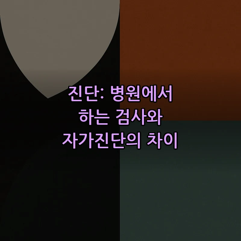 진단: 병원에서 하는 검사와 자가진단의 차이