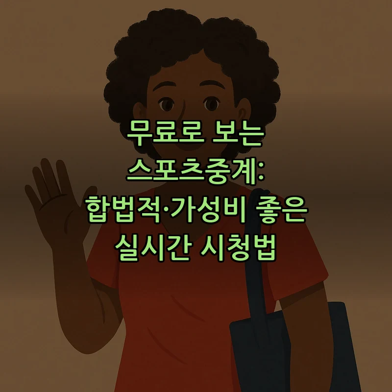합법적인 스포츠중계 시청법 — 무료 및 유료 옵션 비교