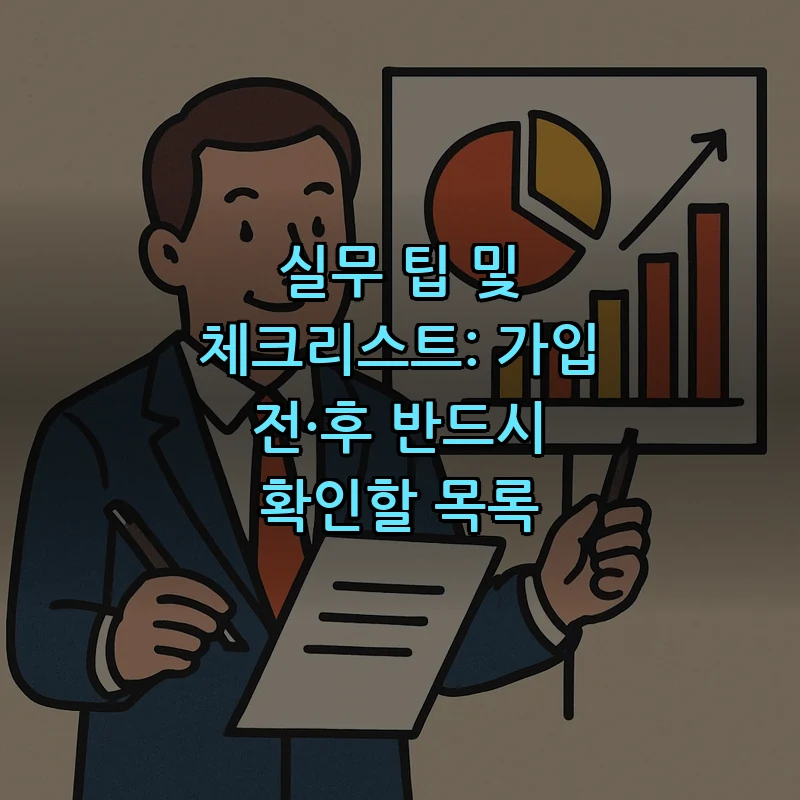실무 팁 및 체크리스트: 가입 전·후 반드시 확인할 목록