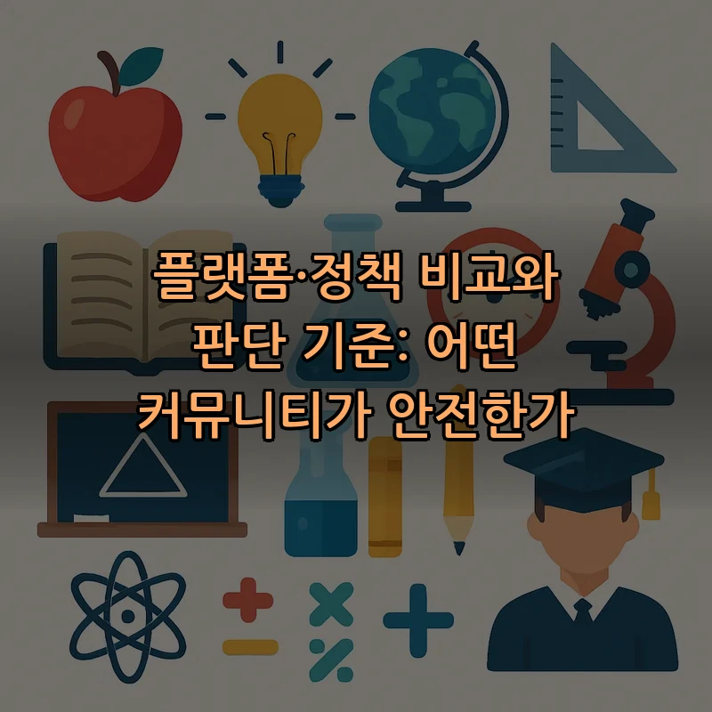 플랫폼·정책 비교와 판단 기준: 어떤 커뮤니티가 안전한가