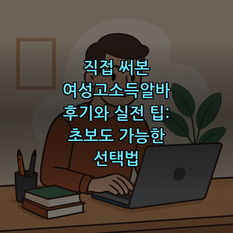 여성고소득알바의 현실과 선택법 (2025)