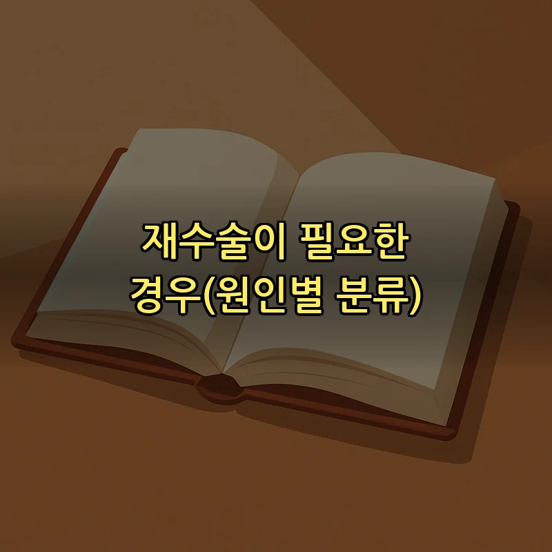 재수술이 필요한 경우(원인별 분류)