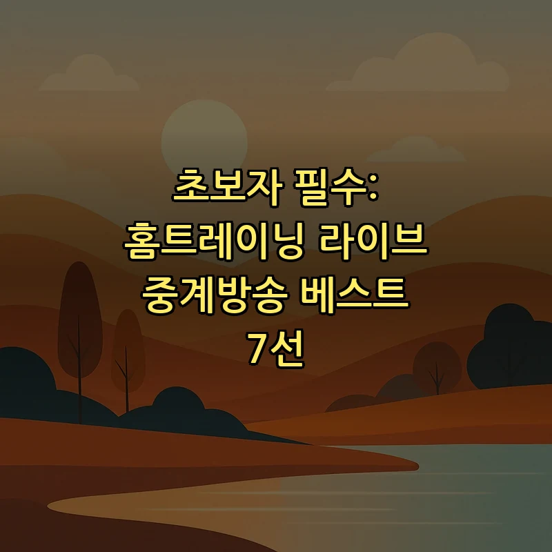 초보자 필수: 홈트레이닝 라이브 중계방송 베스트 7선 커버 이미지