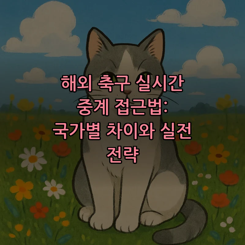 해외 축구 실시간 중계 접근법: 국가별 차이와 실전 전략